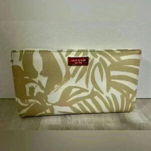 Kate Spade Stacy palm Wallet white/tan